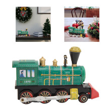 Clockwork Train Toy Tinplate Wind-Up, Green, Small
