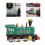 Clockwork Train Toy Tinplate Wind-Up, Green, Small 1