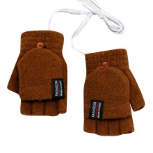 USB Heated Gloves Thermal Fingerless Mittens with Fast Heating System and Touchscreen Design for Winter Cycling