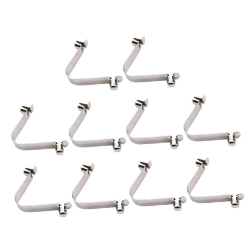 10Pcs Stainless Steel Pool Spring Clips Double Pin Secure Lock Rustproof Quick Install Universal Fit