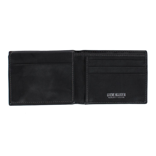 Steve Madden Men's Antiqued Leather Passcase Wallet 2