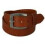 CTM Men's Distressed Leather Bridle Belt with Perforations 8