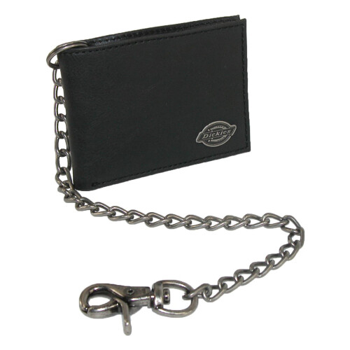 Dickies Dickies Men's Leather Trucker Chain Slimfold Wallet 2