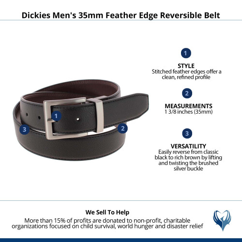Dickies Dickies Men's 35mm Feather Edge Reversible Belt 2