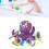 Detachable Octopus Bath Toy - 16x16x10cm, 5 Rings 14