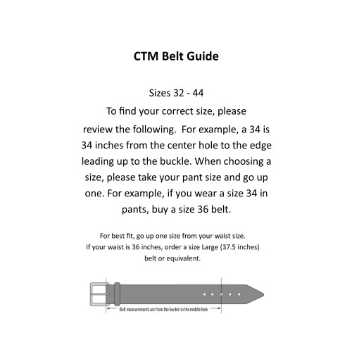 CTM Leather Western Embossed Belt with Removable Buckle 2