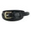 CTM Women's Leather Adjustable Belt with Statement Buckle 4
