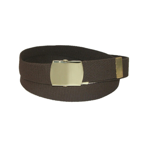 CTM Cotton Adjustable Belt with Brass Buckle 2