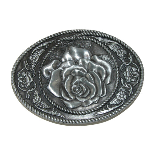 CTM Women's Western Rose Belt Buckle