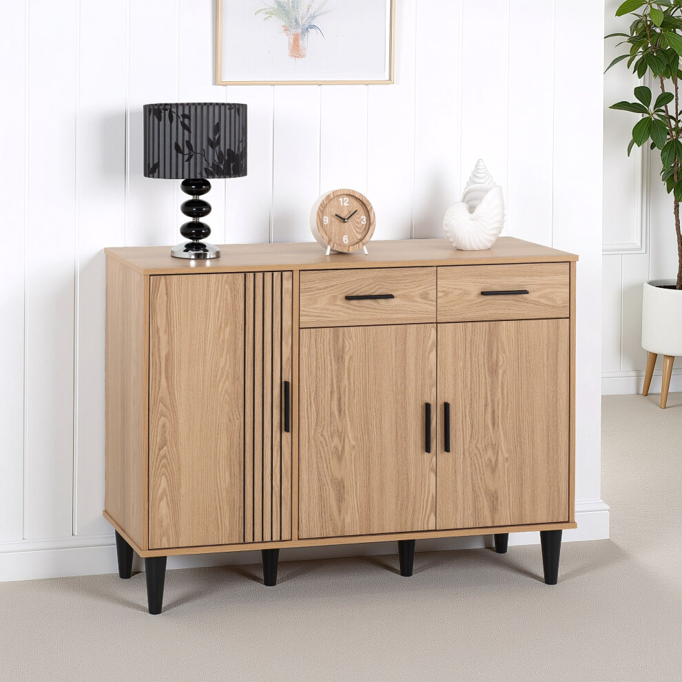 Seconique Tessa 3 Door 2 Drawer Sideboard Natural Oak Effect Not,Specified