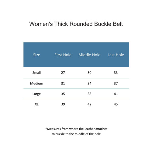 CTM Women's Thick Rounded Buckle Belt 1