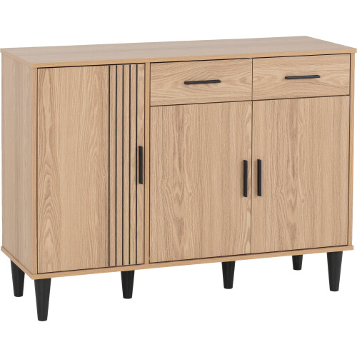 Seconique Tessa 3 Door 2 Drawer Sideboard Natural Oak Effect 1