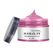 (pink)100ML Disposable Hair Dye Cream Colorful Natural Plants Washable Safe Men Women Instant Hairstyle Temporary Hair Coloring Wax Mud