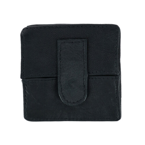 CTM Leather Fold Up Coin Change Pouch with Snap Button Closure