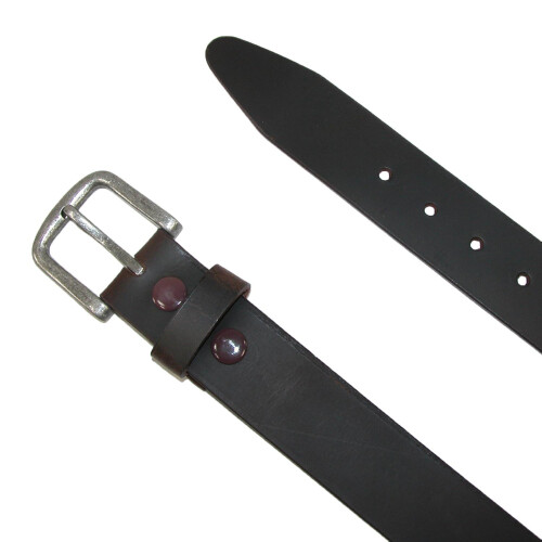 CTM Men's Leather Removable Buckle Bridle Belt 2