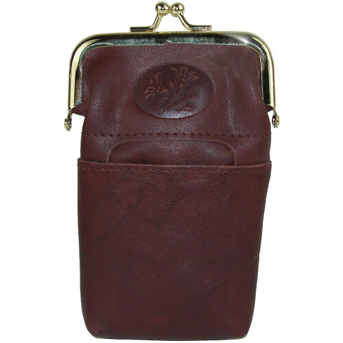 Buxton Women's Leather Framed Cigarette Case Wallet with Floral Emboss 2