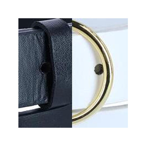 CTM Women's Thick Rounded Buckle Belt (Pack of 2) 1