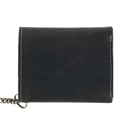 CTM Men's RFID Hunter Leather Chain Wallet 2