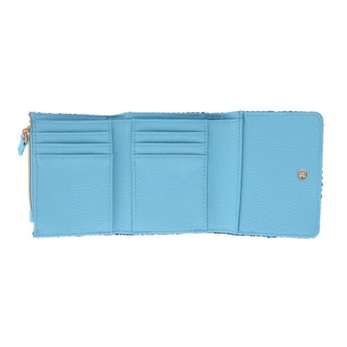 Buxton Women's Striped Straw Vegan Leather Medium Trifold 1