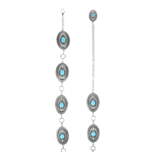 Ariat Women's Concho Chain Belt with Turquoise 1