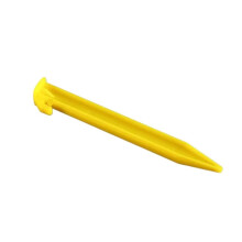 20pcs Camping Tent Stakes Lightweight ABS Yellow Plastic Pegs for Secure Ground Anchoring