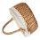 Portable Wicker Storage Basket Single Handle-Snowflake S 1