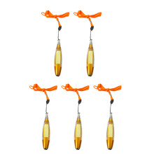 5x draagbare balpen met draagkoord en LED-lichtaccent-Oranje