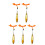 Stylo à bille lumineux Compact, 5 pièces, avec Note-Orange 1