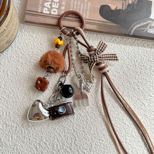 Lightweight Portable Keychain Bag Charm Camera Design Ornament 1