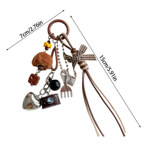 Lightweight Portable Keychain Bag Charm Camera Design Ornament 2