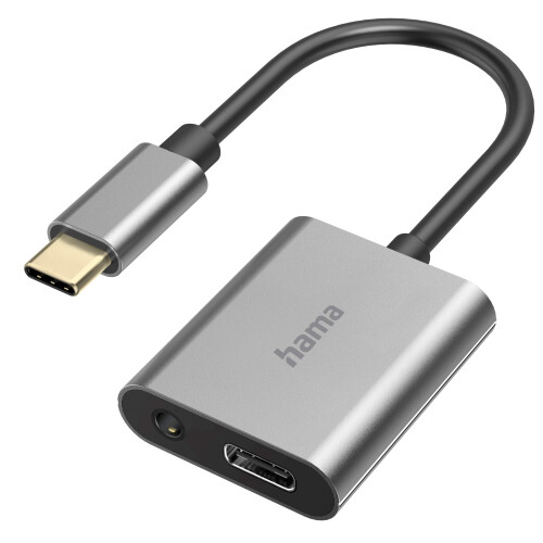 Hama 2in1 USB-C auf 3,5mm Audio-Adapter mit Ladefunktion 1