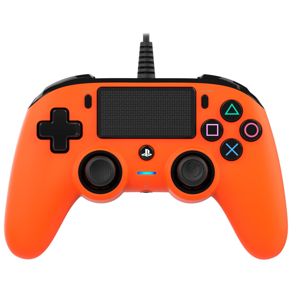 Nacon Wired Controller Official Ps4 Compact Controller Orange 711719873969