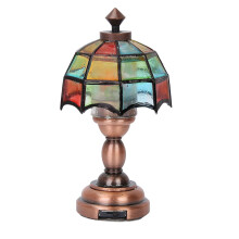 Mini LED Lamp Dollhouse Accessory 1:12 Scale - Alloy & Plastic Ornament