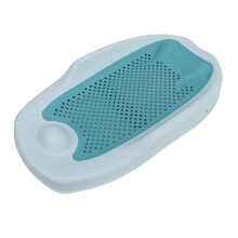 Blue Heart-Shaped Foldable Baby Bath Support Rack