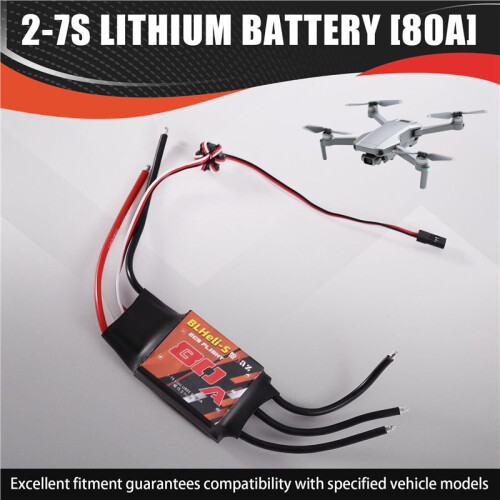 BLHeli RC Brushless ESC 80A Electric Speed Controller for Quadcopter Aircraft Model Fixed Wing Multi-Axis FPV RC Drone 2