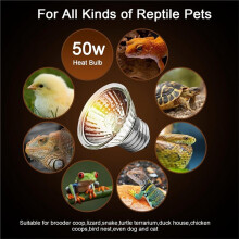 Lot de 4 Ampoules UVA 50 W, Compatibles avec les Lampes Chauffantes E27 pour Reptiles et Amphibiens, Idéales pour les Aquariums et Terrariums