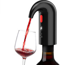 Electric Wine Aerator and Wine Decanter-Quiet Dual-Pump Aeration, Measured Pouring, Temp Display & USB Rechargeable