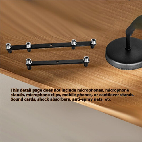 Microphone Rods Microphone Bar Base Mic Holder Mount Brackets Stand with 3/8inch Thread Screws Five 2