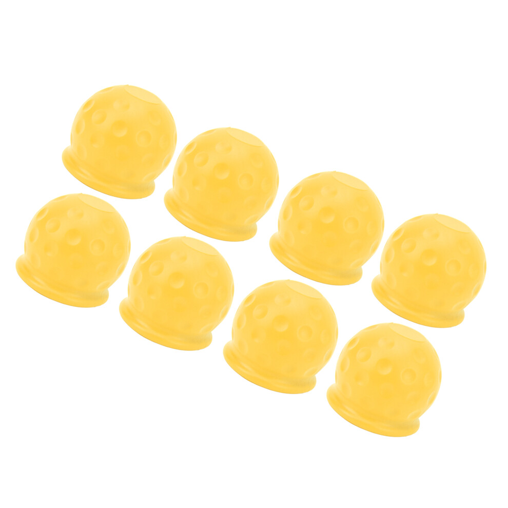 8Pcs Strong Tow Ball Covers 50Mm Yellow 7293282172289