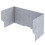 Folding Acoustic Desk Divider Privacy Panel, Noise Reducing Felt Office Screen with Cable Hole, 3Panel 100cm 1