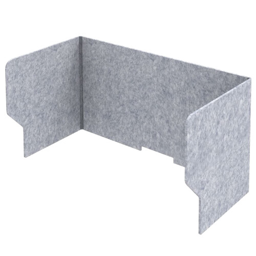 Folding Acoustic Desk Divider Privacy Panel, Noise Reducing Felt Office Screen with Cable Hole, 3Panel 100cm