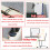 Folding Acoustic Desk Divider Privacy Panel, Noise Reducing Felt Office Screen with Cable Hole, 3Panel 100cm 5