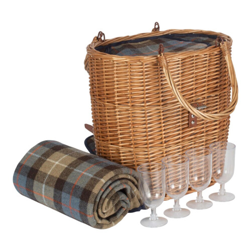 Wicker Oval Ravenstor Fitted Cool Bag Drinks Picnic Basket 1