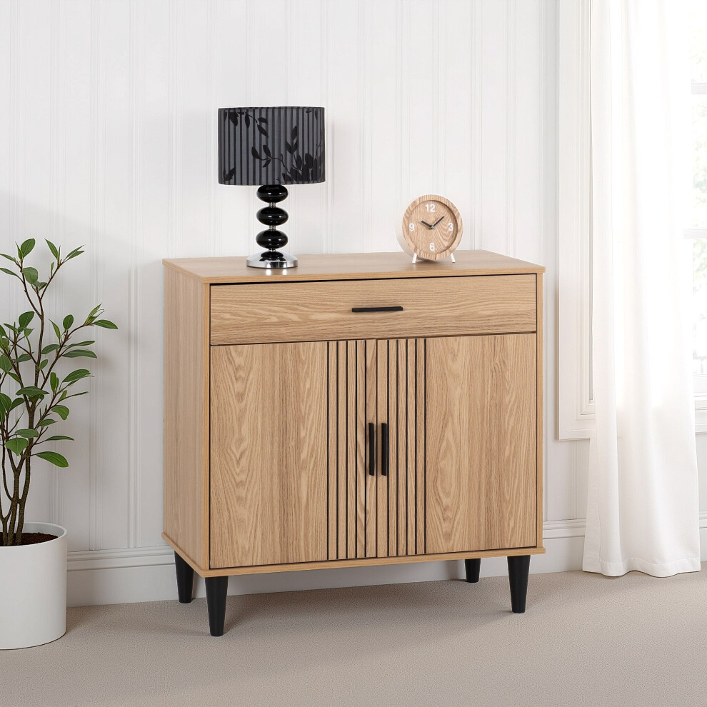 Seconique Tessa 2 Door 1 Drawer Sideboard Natural Oak Effect Not,Specified