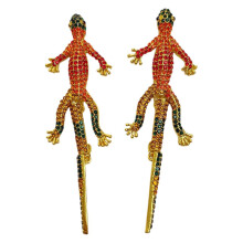 Chic Reptile Themed Fashion Earrings Long 9cm Drop Elegant-1