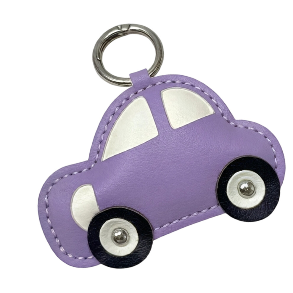 Stylish Leather Car Keychain Ornament Schoolbag Pendant- Purple 7754003347305