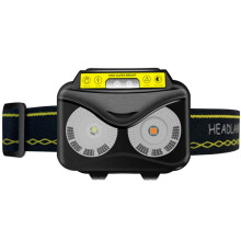 LED Headlamp with Smart Motion Sensor, USB Rechargeable, IPX65 Waterproof, 180 Adjustable Beam for Running and Camping