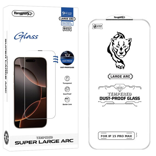 Pack de 3 protectores de pantalla de cristal 9D para iPhone 15 Pro Max