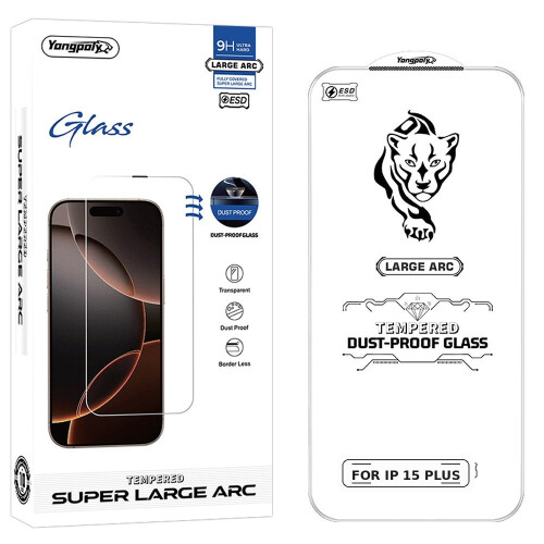 Pack de 3 protectores de pantalla de cristal 9D para iPhone 15 Plus 2
