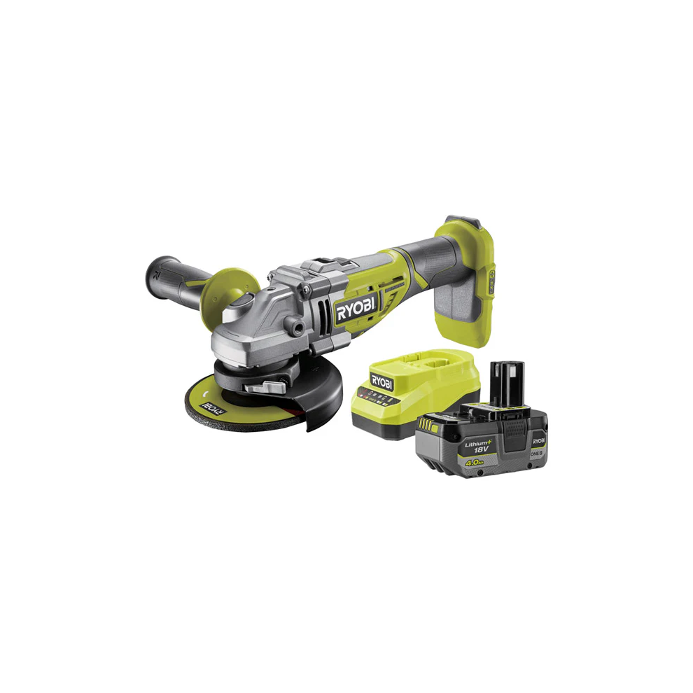 Ryobi One+ Brushless 125Mm Angle Grinder Kit (1X 4.0Ah) 18V R18ag7-140S